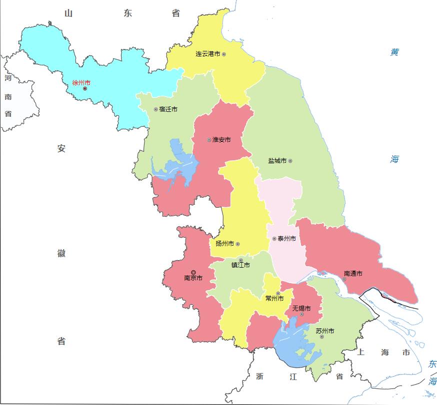 江苏省13个设区市面积大小排名：江苏省13个地级市面积大小分别是多少？