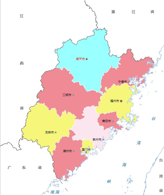 福建省9个地级市面积大小排名：福建省9个地级市面积分别是多少？