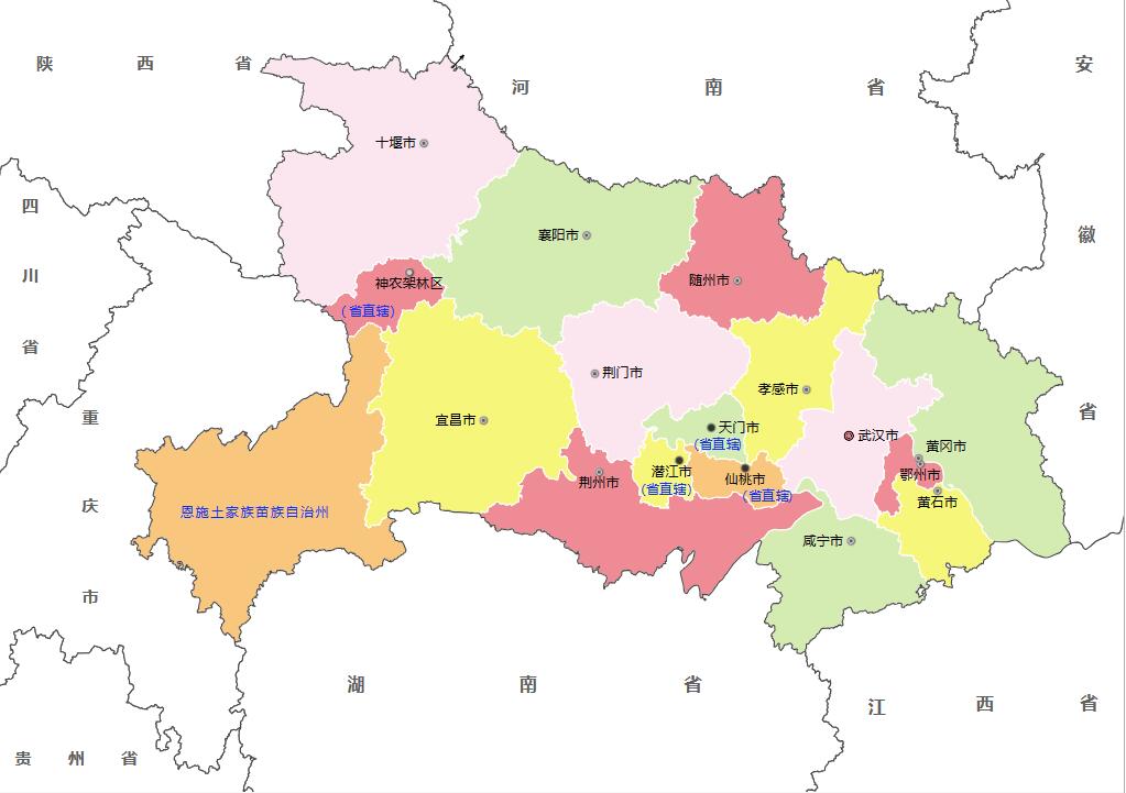 湖北省各地面积大小排名：湖北省12个地级市，1个自治州面积分别是多少？