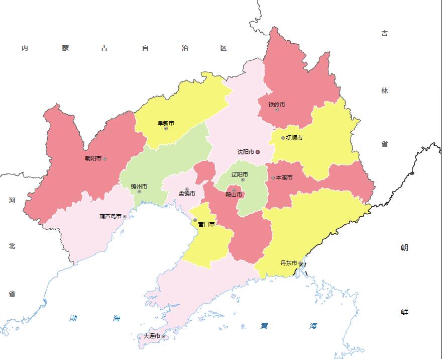 辽宁各地人口、面积、地区生产总值/人均GDP排名数据