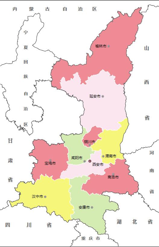 陕西各地人口、面积、地区生产总值/人均GDP排名数据