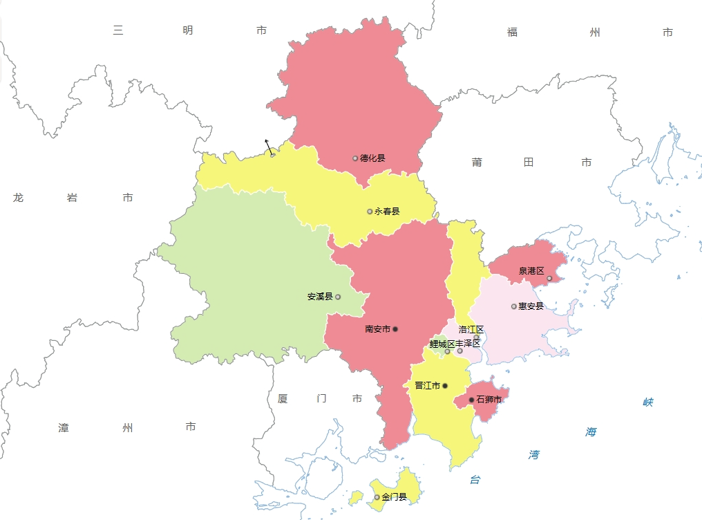 泉州市各地人口、面积、地区生产总值/人均GDP排名数据