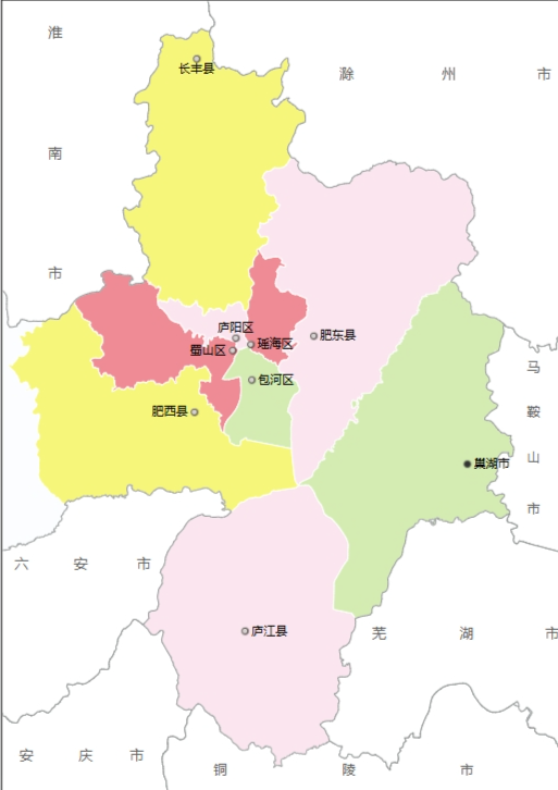 合肥市各地人口、面积、地区生产总值/人均GDP排名数据