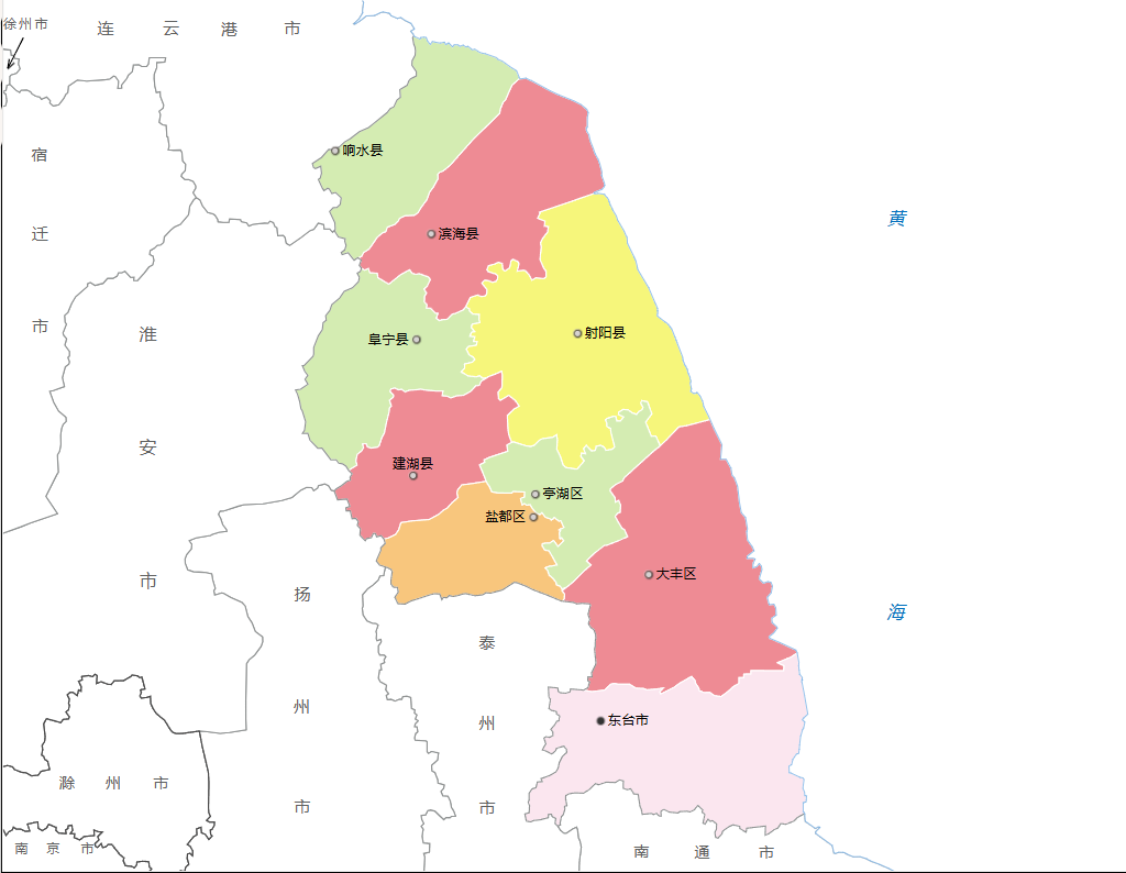 盐城市各地面积大小排名：盐城市各区县市面积分别是多少？