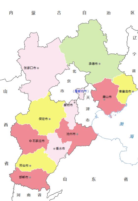 河北省面积：河北省各市县区面积大小数据