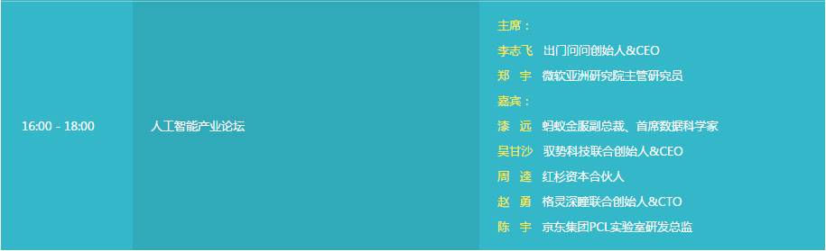 2016中国人工智能大会——“人工智能产业论坛”