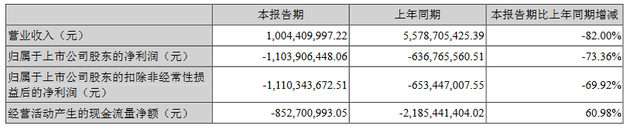 乐视网上半年营收10.04亿元 净亏损11.04亿元